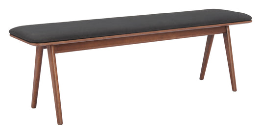 Kazwali Bench Black & Walnut