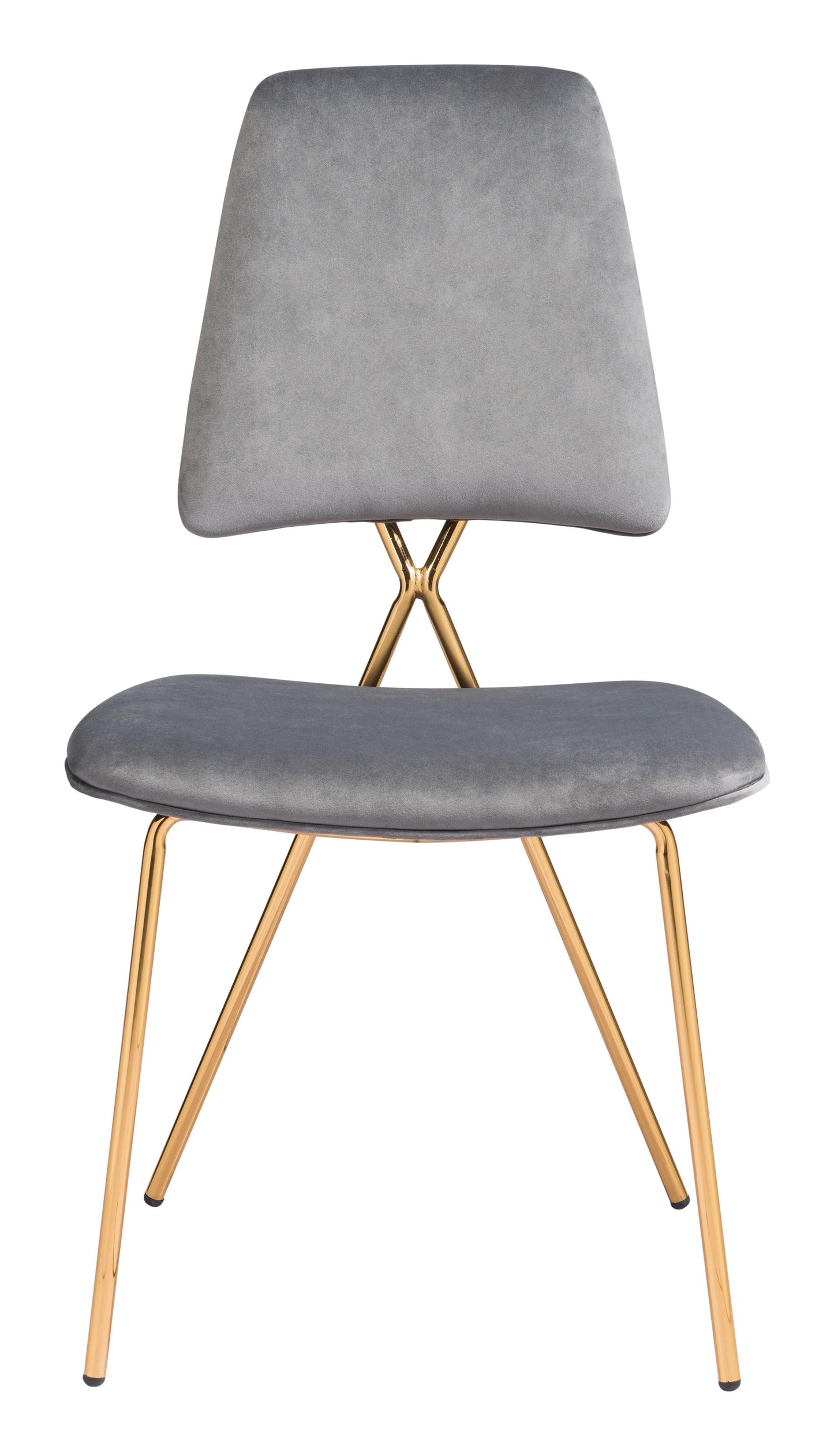 Chloe Dining Chair (Set of 2) Gray & Gold