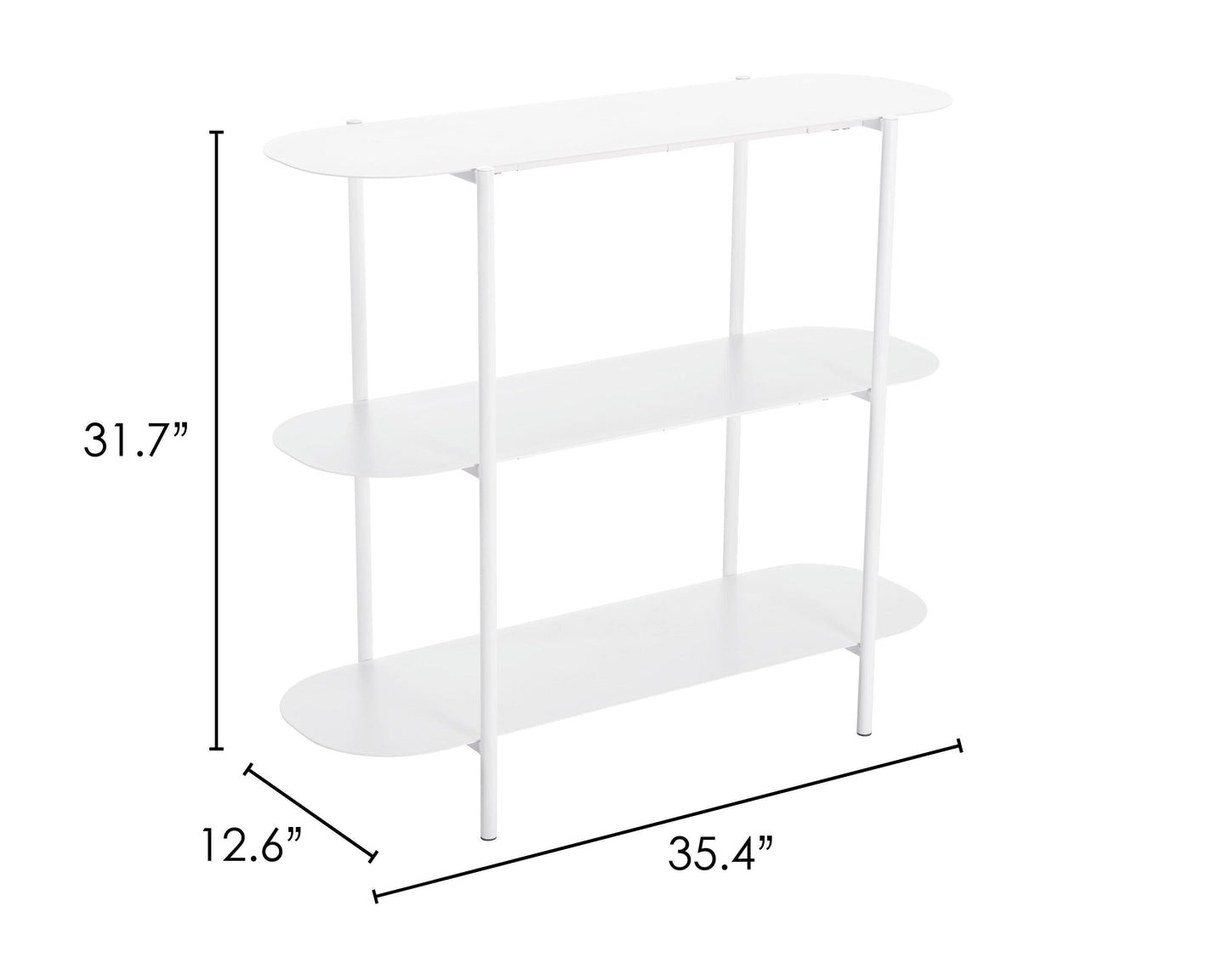 Tre Console Table White