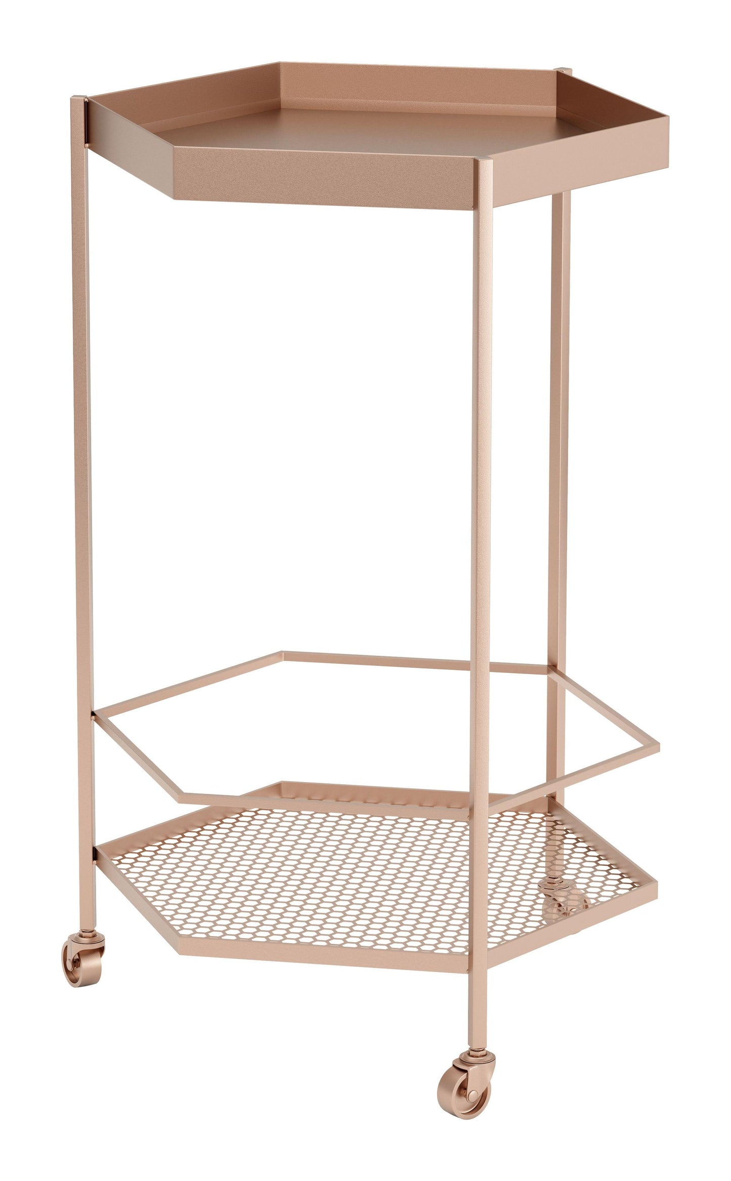 Hex Bar Cart Copper