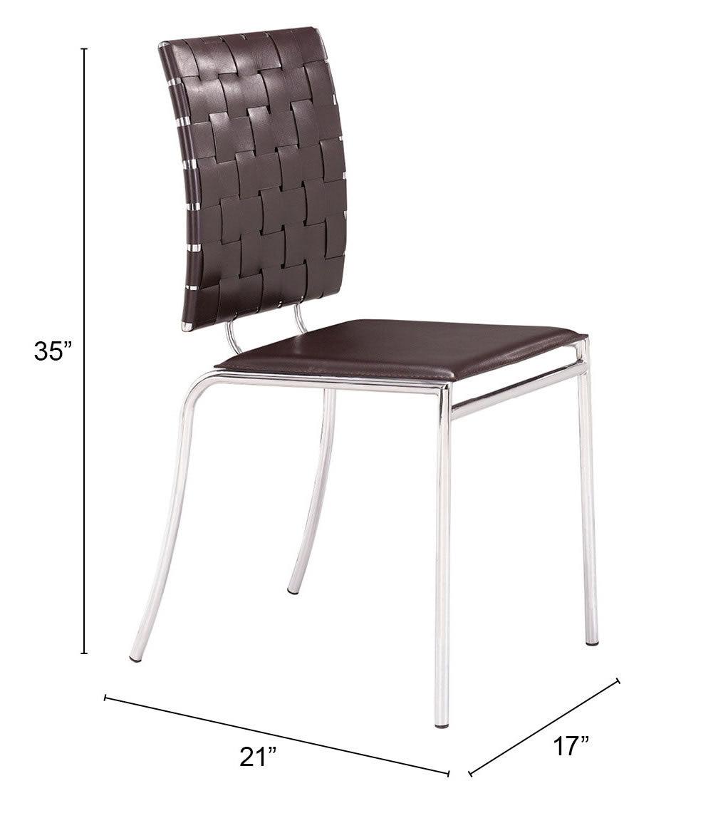 Criss Cross Dining Chair (Set of 4) Espresso