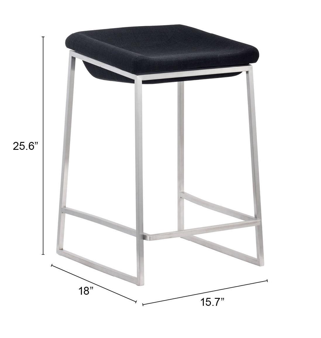 Lids Counter Stool (Set of 2) Dark Gray