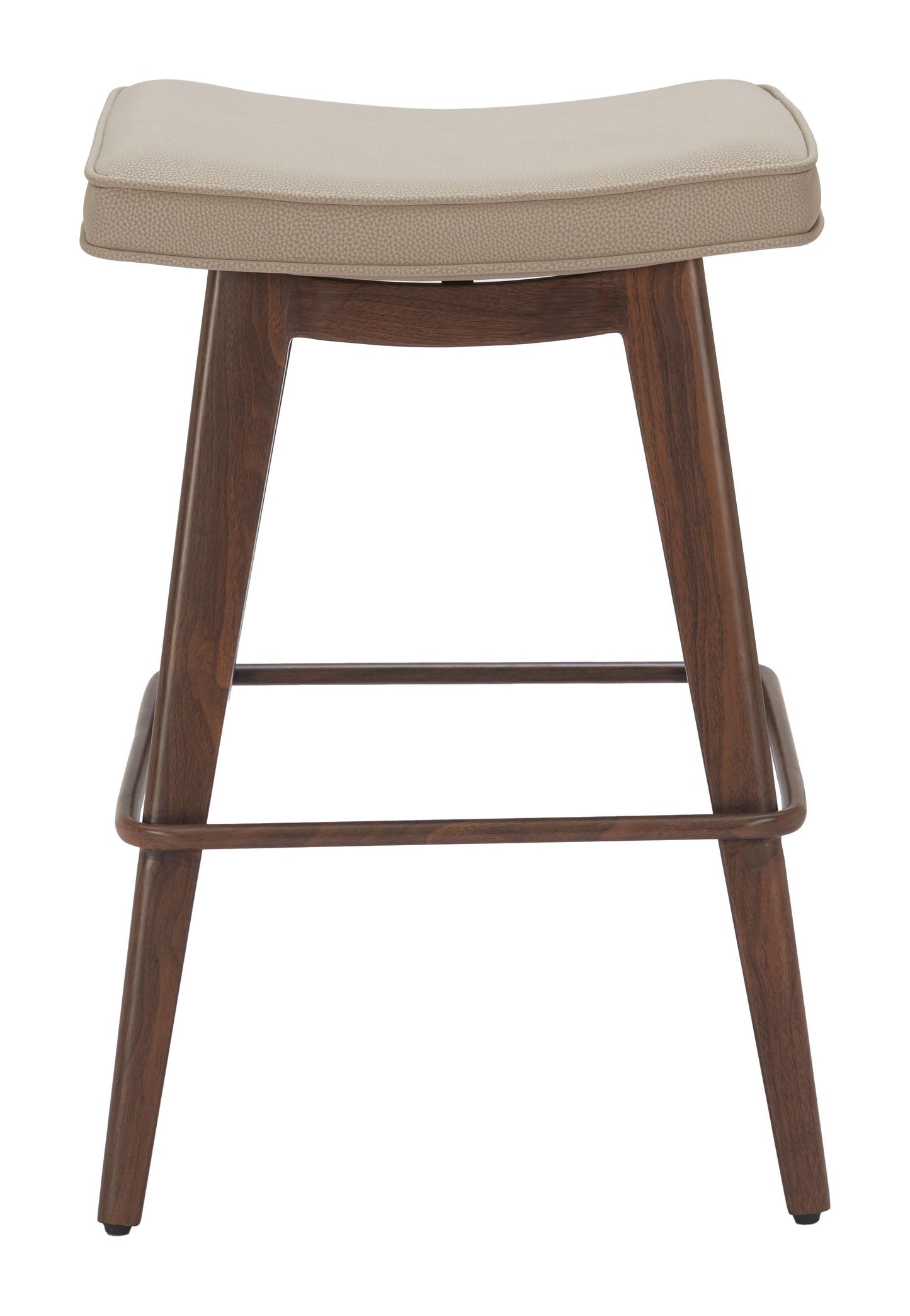 Divat Counter Stool (Set of 2) Beige & Walnut