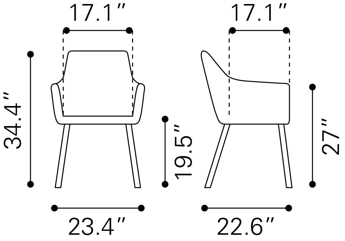 Loiret Dining Chair (Set of 2) Yellow