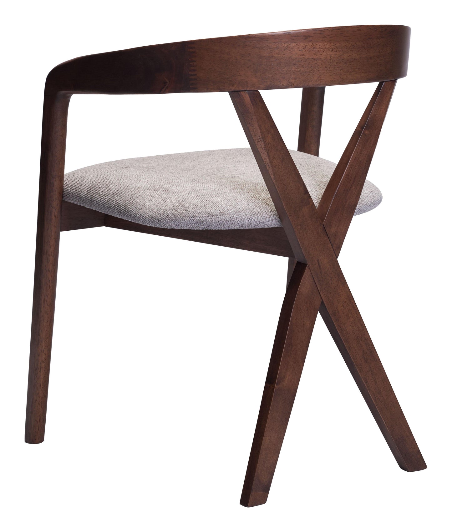 Cairo Dining Chair Dove Gray & Walnut