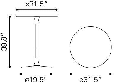 Soleil Bar Table Gray