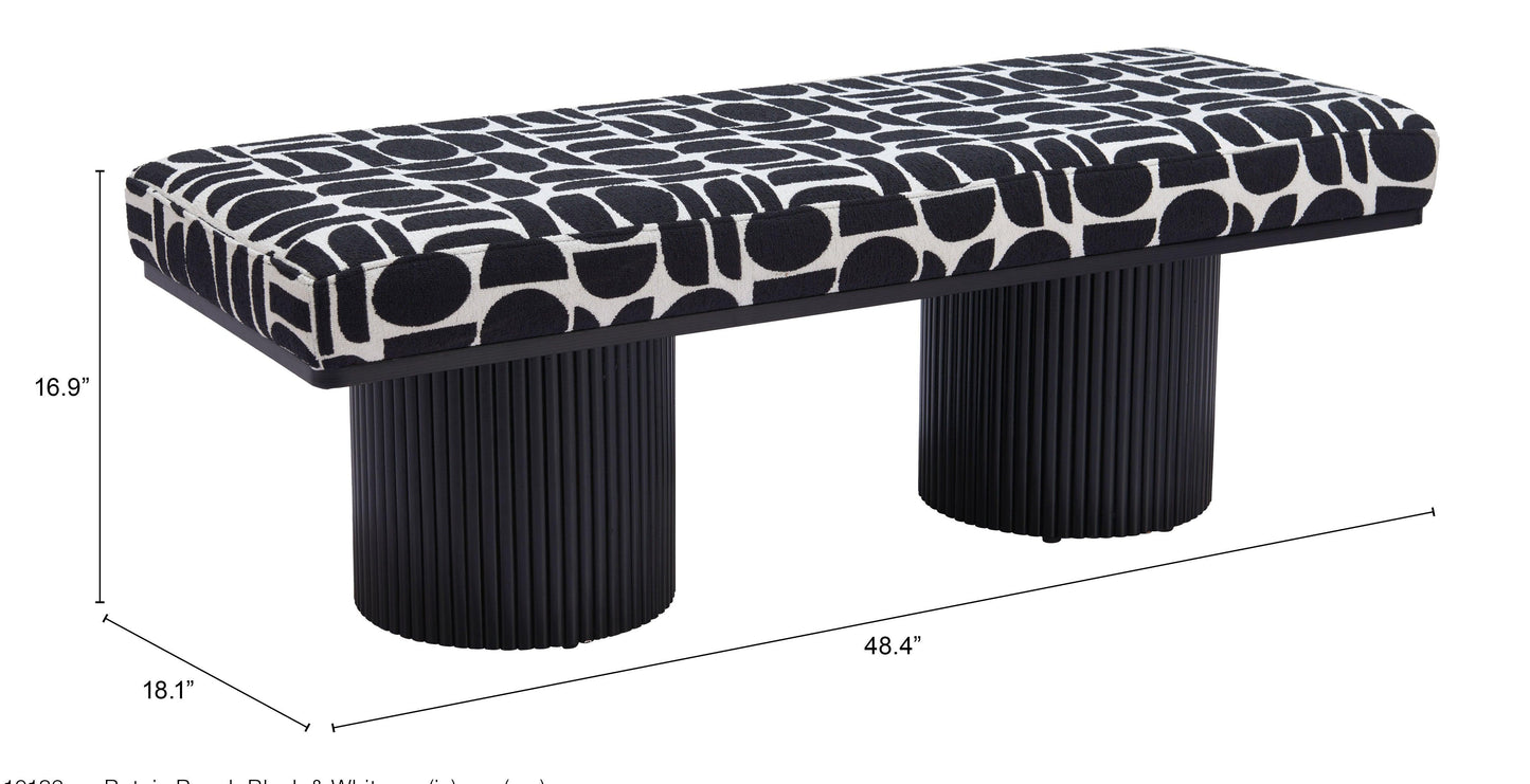 Botoia Bench Black & White