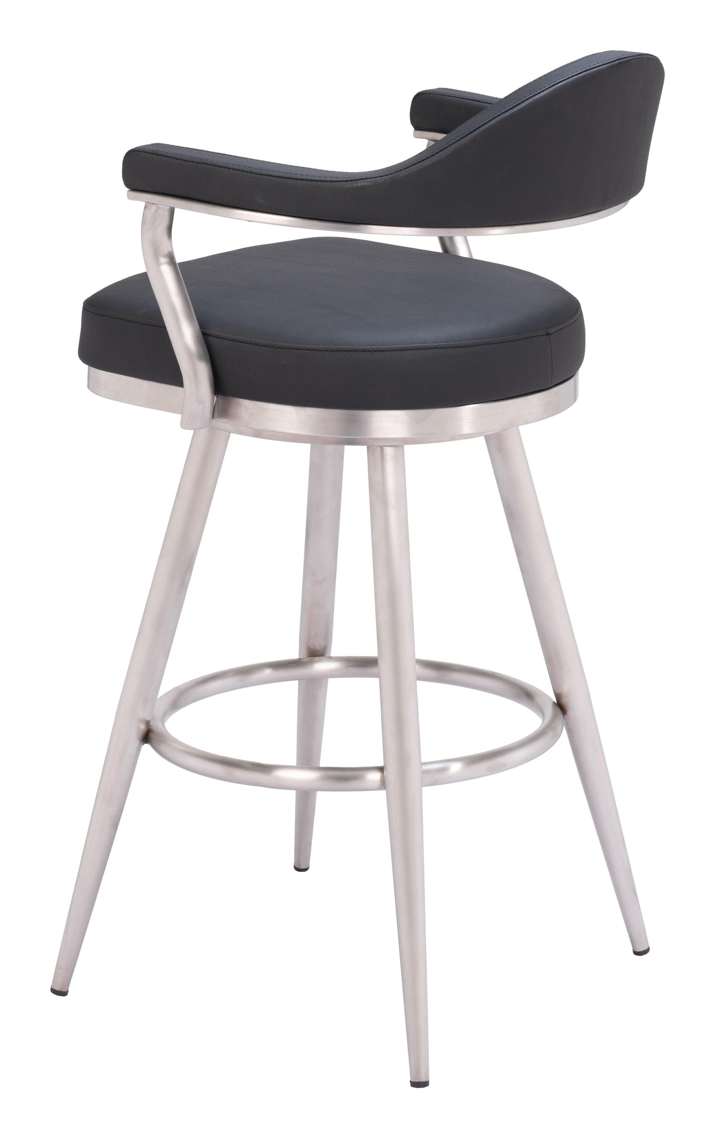 Vagur Swivel Barstool Black