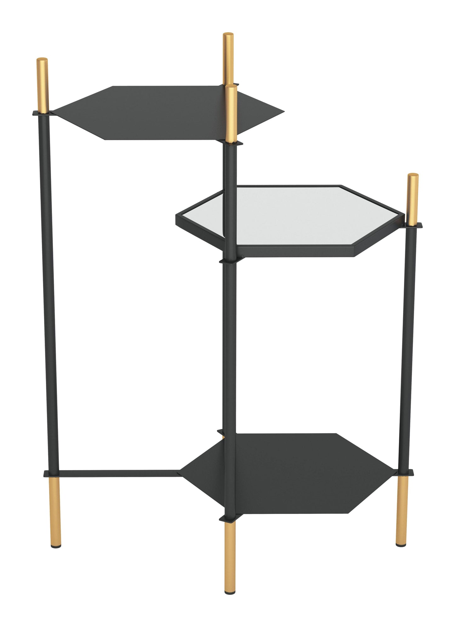 William Side Table Black & Gold