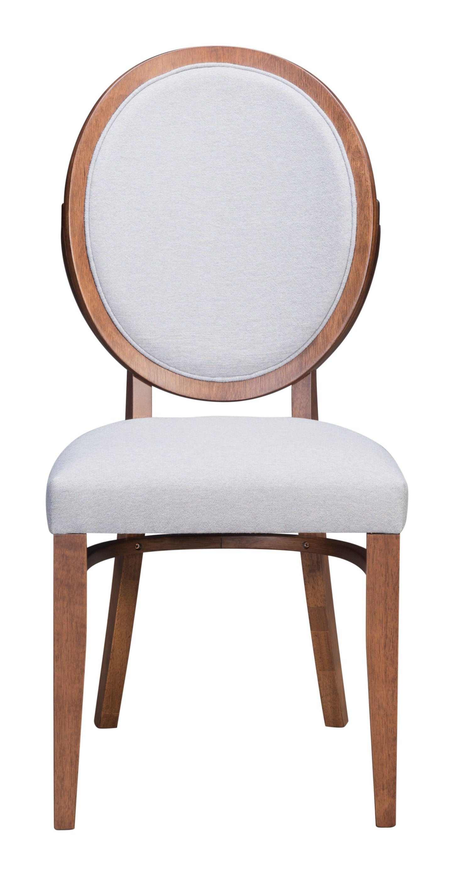 Regents Dining Chair (Set of 2) Walnut & Light Gray