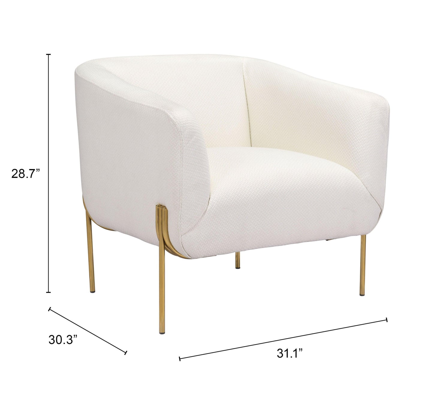 Micaela Armchair Ivory