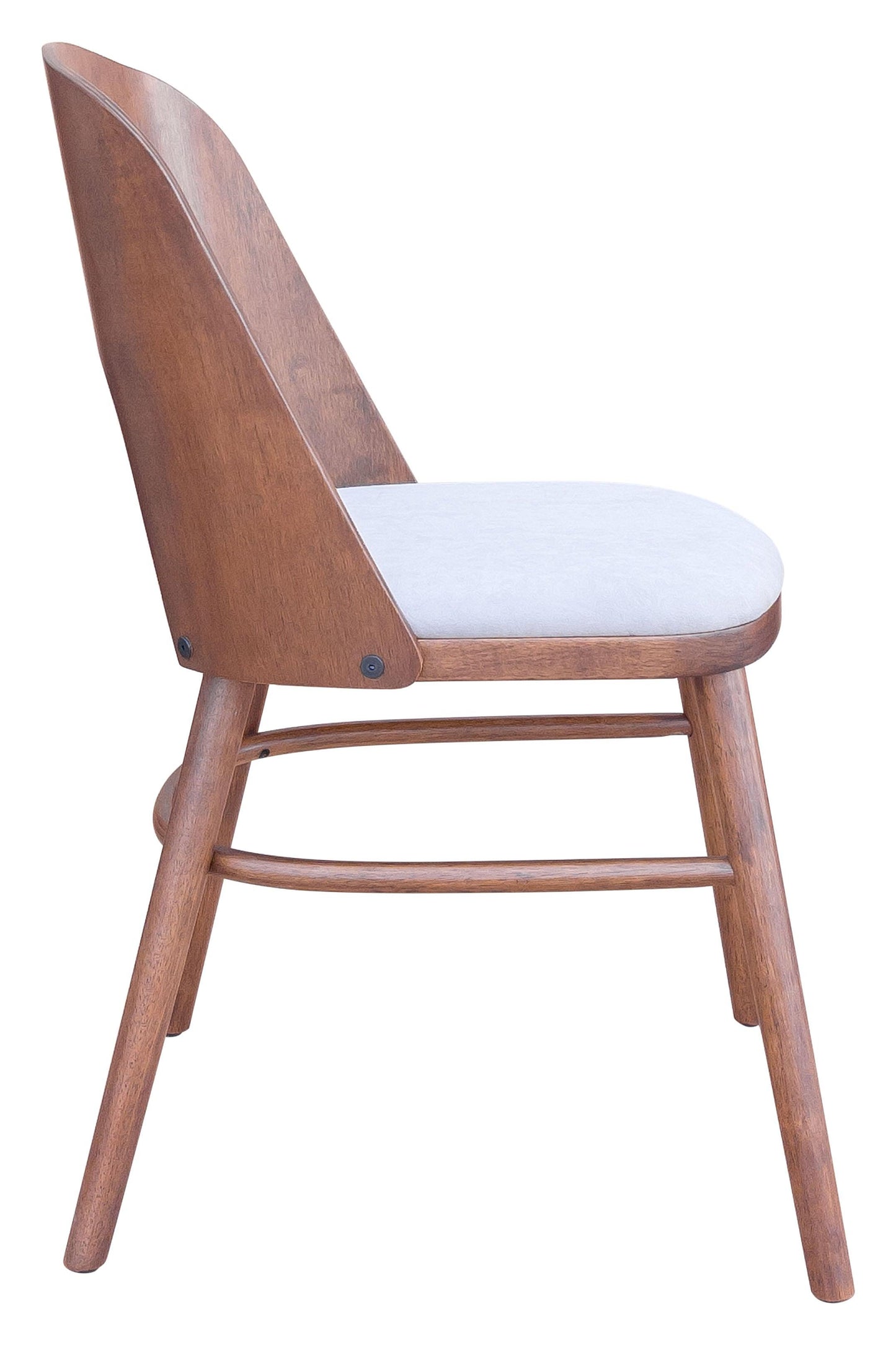 Iago Dining Chair (Set of 2) Light Gray & Walnut