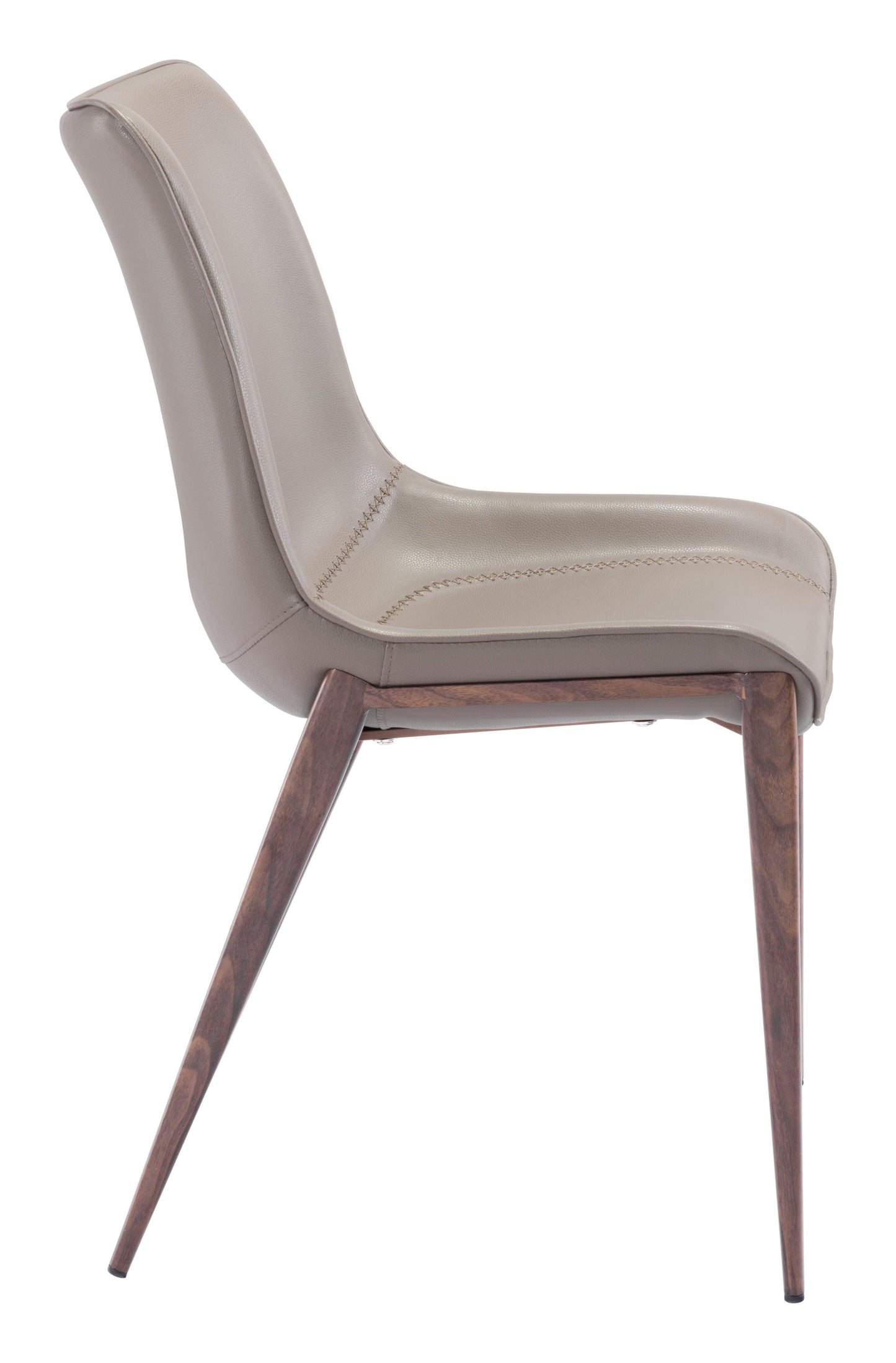 Magnus Dining Chair (Set of 2) Brown & Walnut