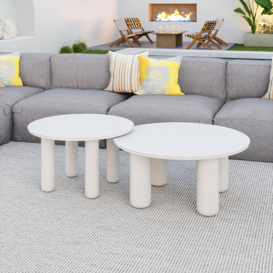 Ola Coffee Table Set (2-Piece) White