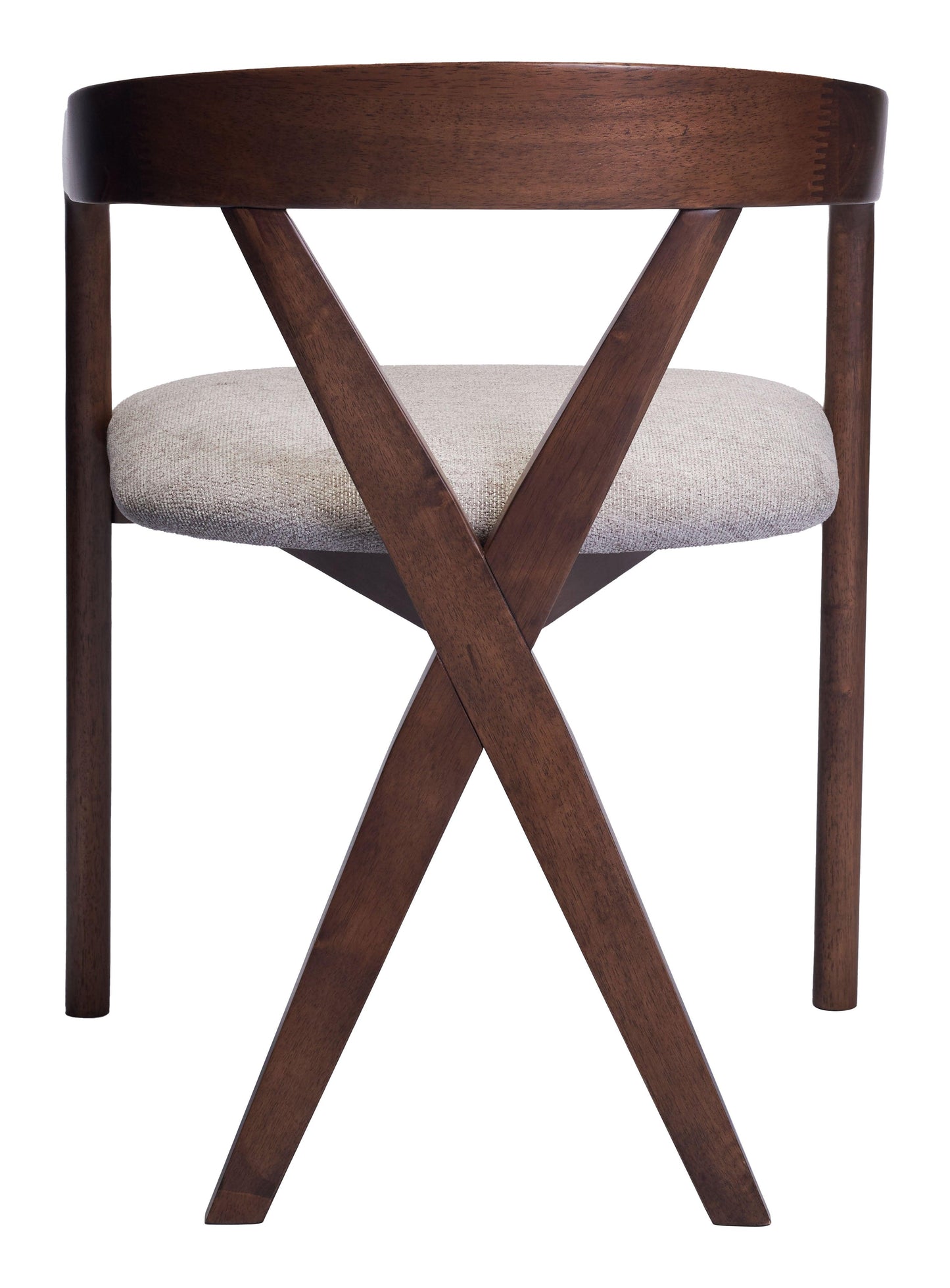 Cairo Dining Chair Dove Gray & Walnut