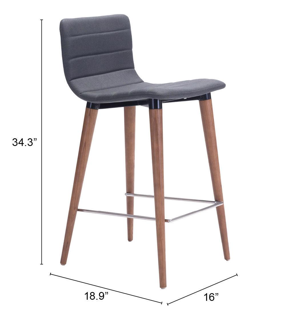 Jericho Counter Stool (Set of 2) Gray