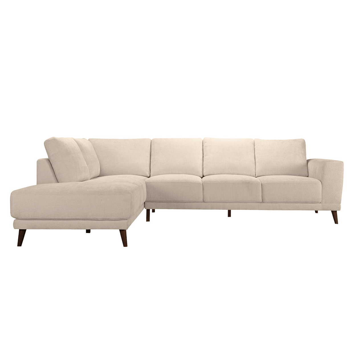 Amara Left Sectional Cream Fabric Sofa