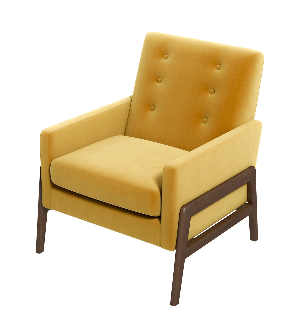 Cole Solid Wood Velvet Lounge Chair