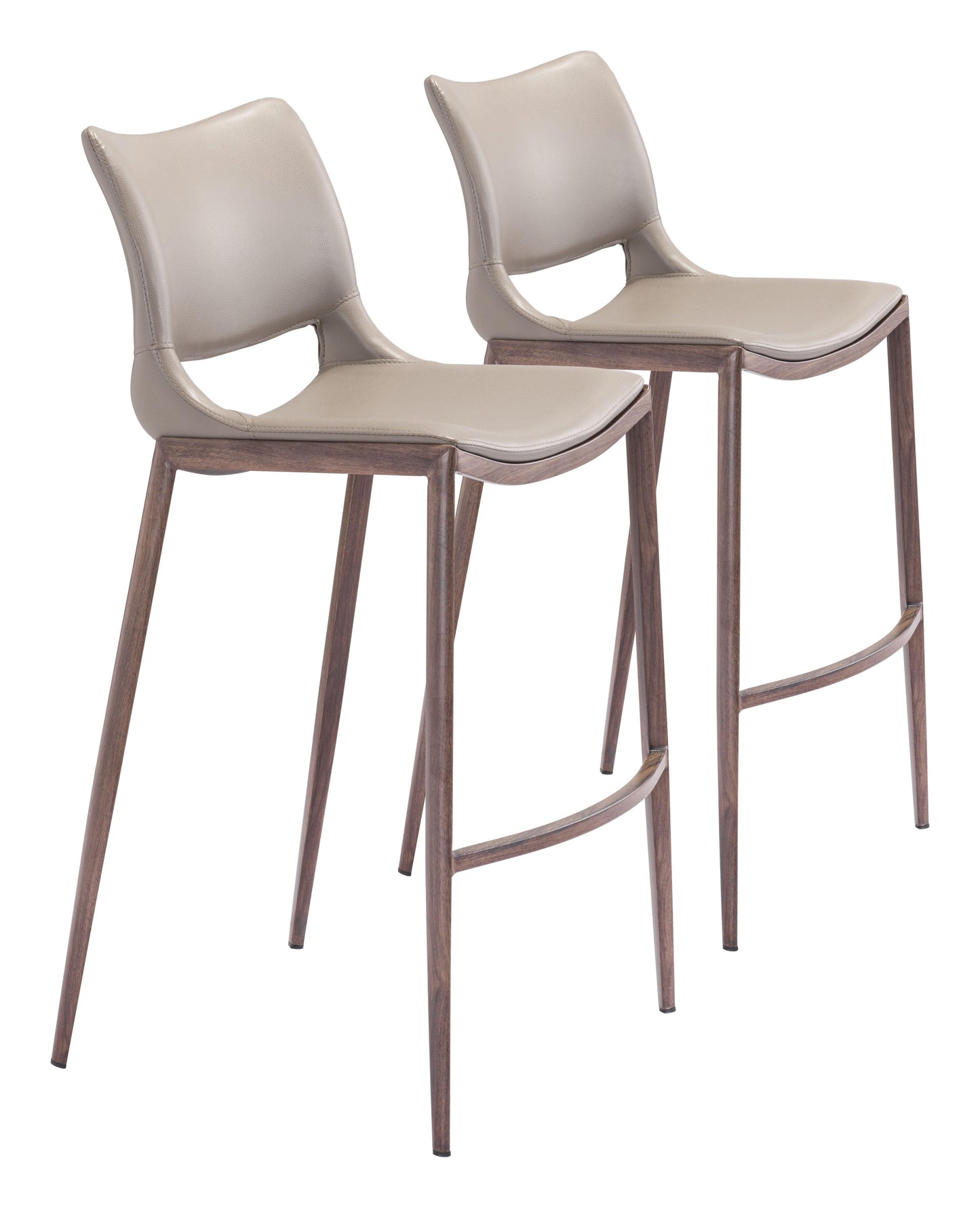 Ace Barstool (Set of 2) Brown & Walnut