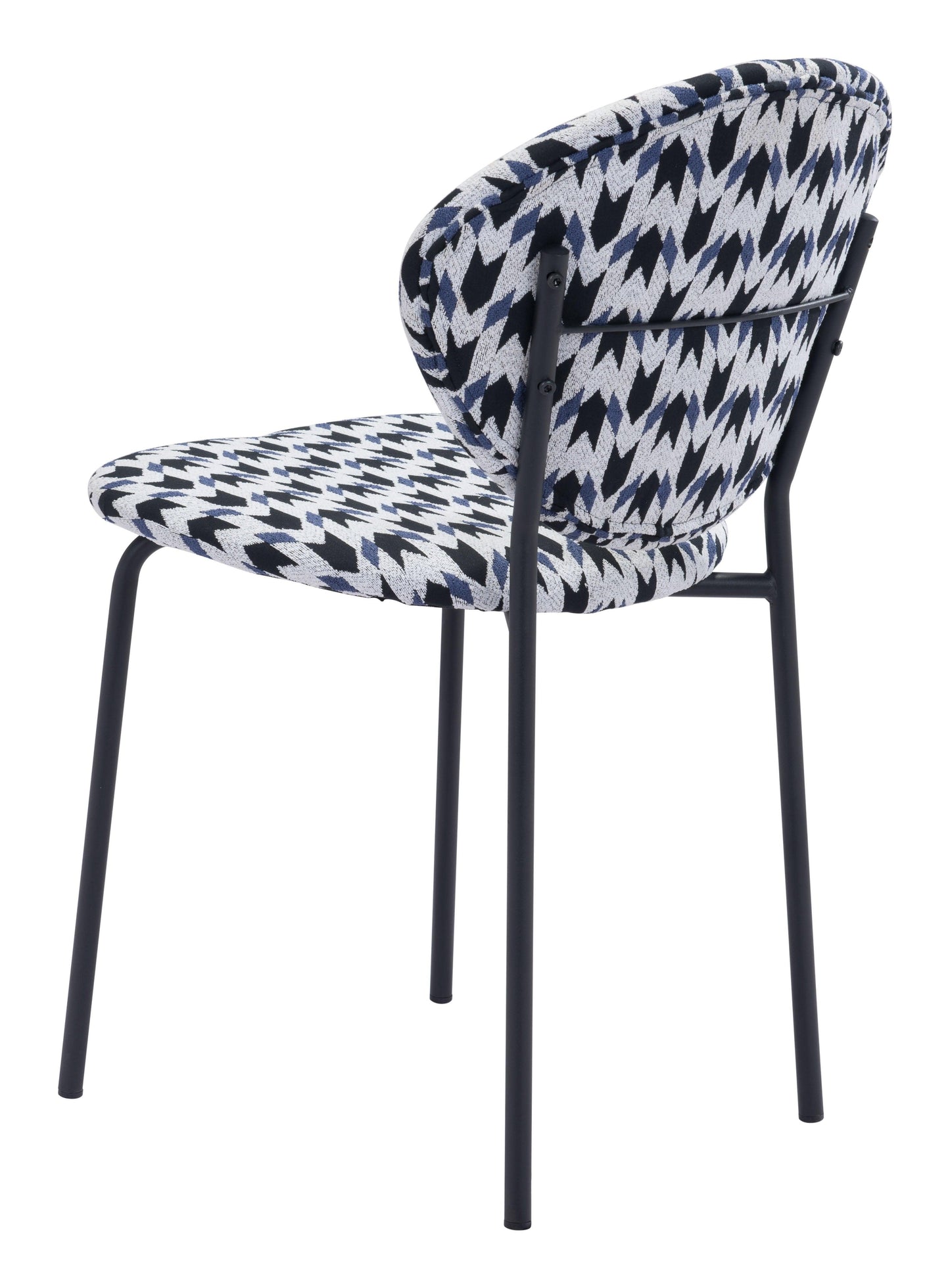 Clyde Dining Chair (Set of 2) Geometric Print & Black