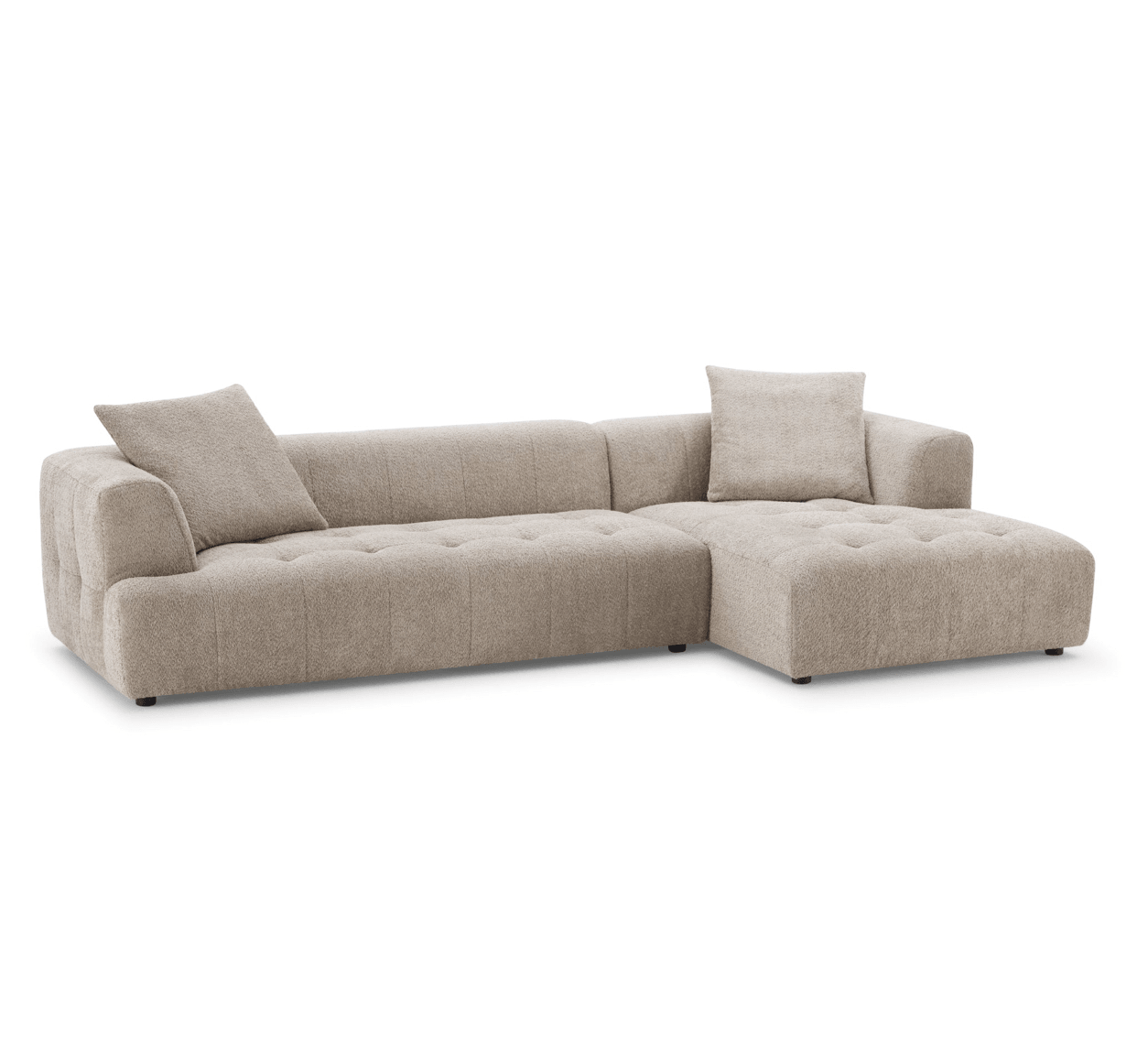 Kaynes Right Sectional Boucle Sofa