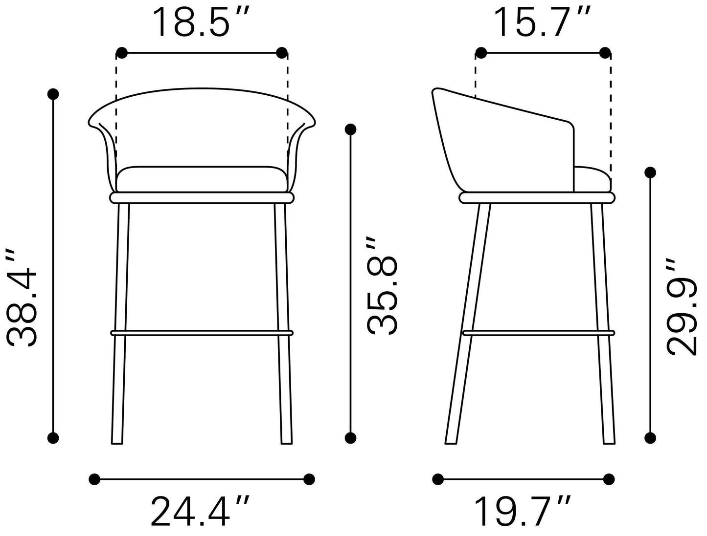 Garston Barstool Gray