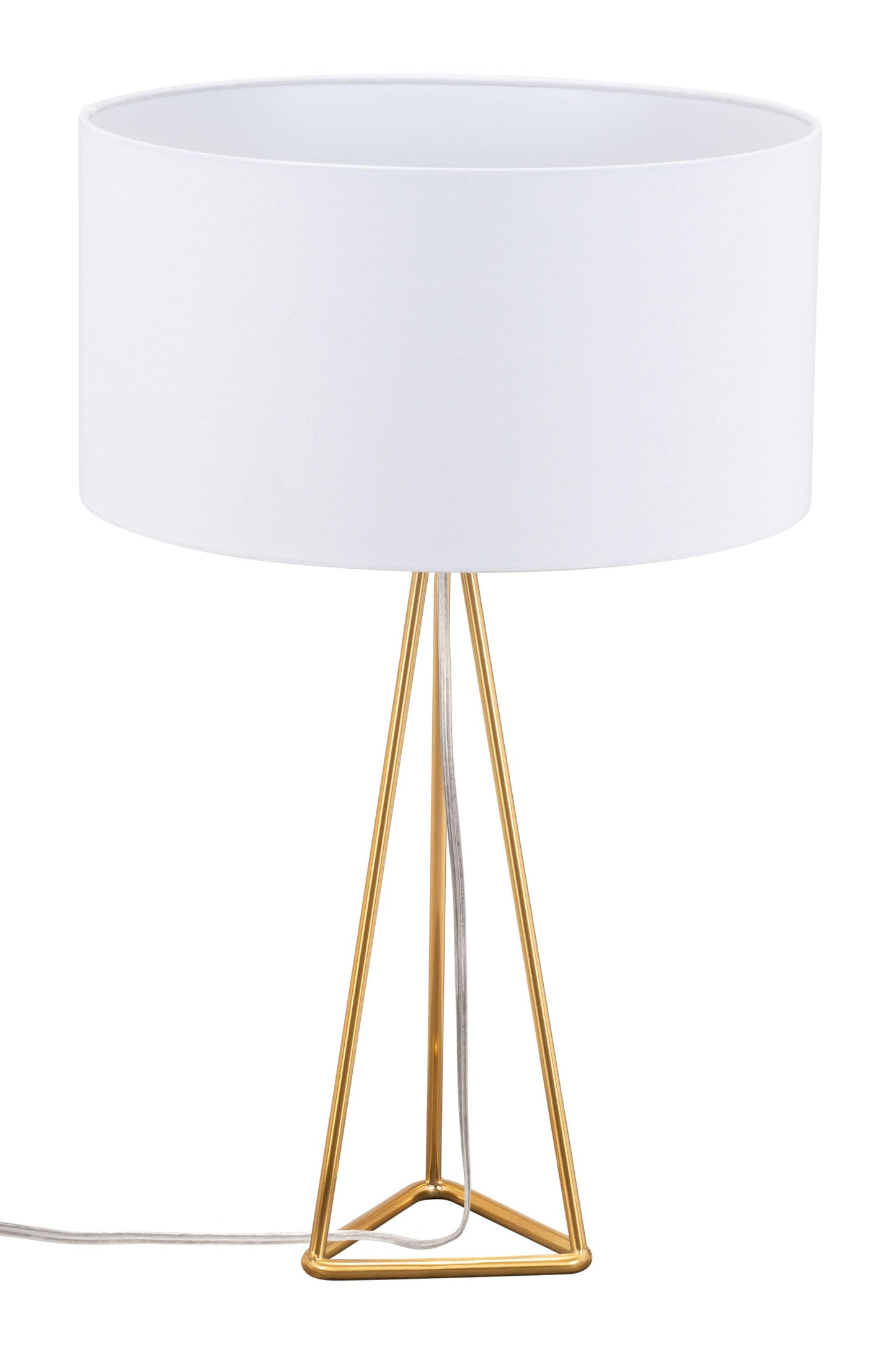 Sascha Table Lamp White & Brass