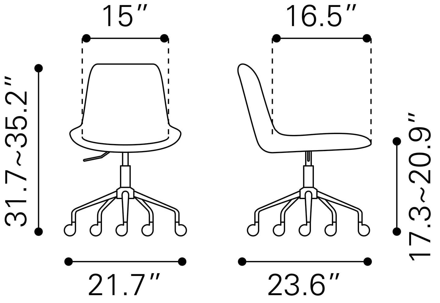 Byron Office Chair Gray