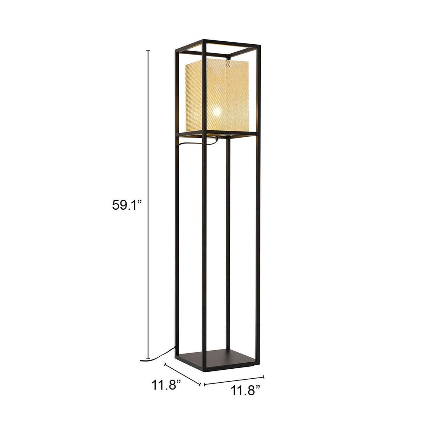 Yves Floor Lamp Gold & Black