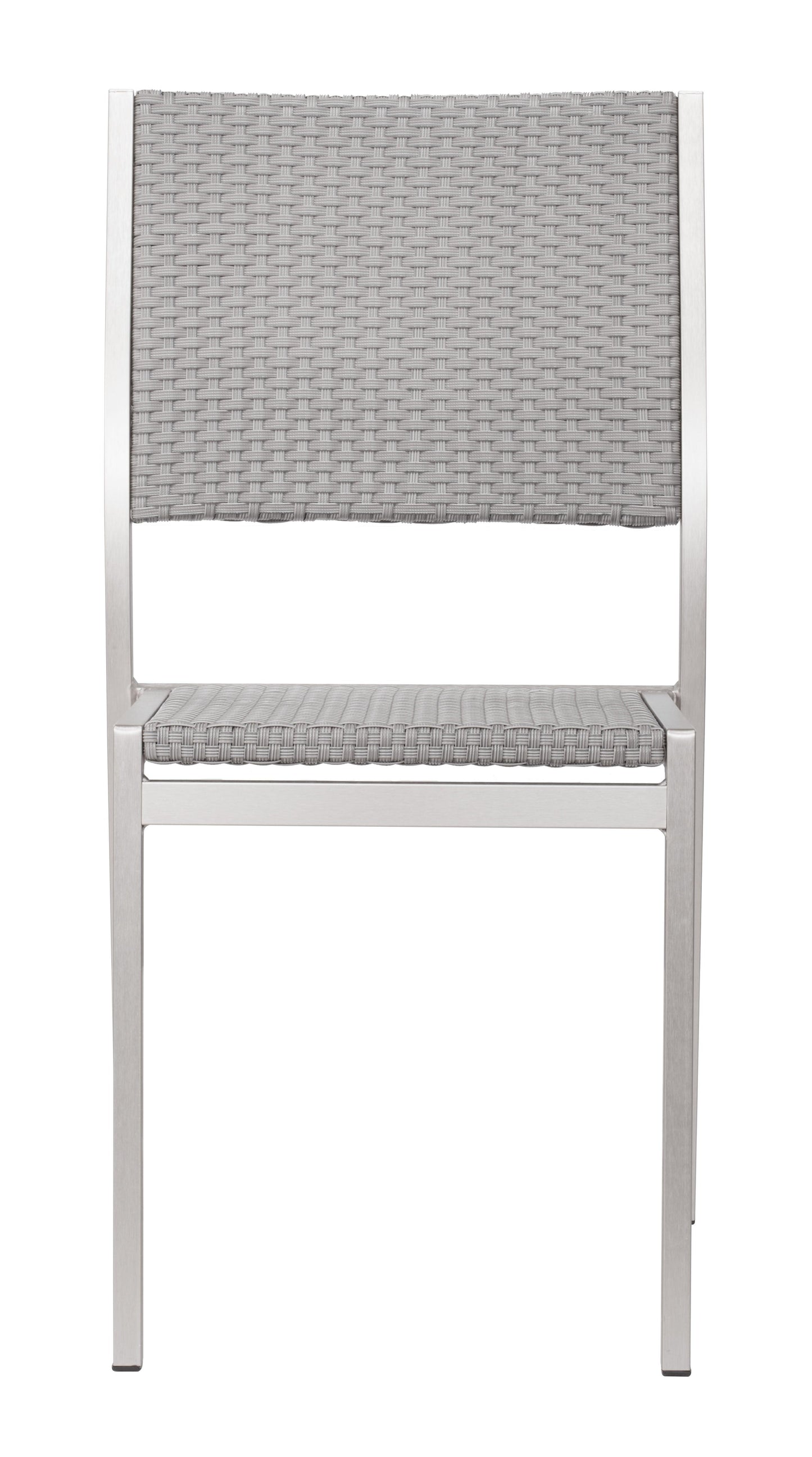 Metropolitan Armless Dining Chair (Set of 2) Gray & Silver