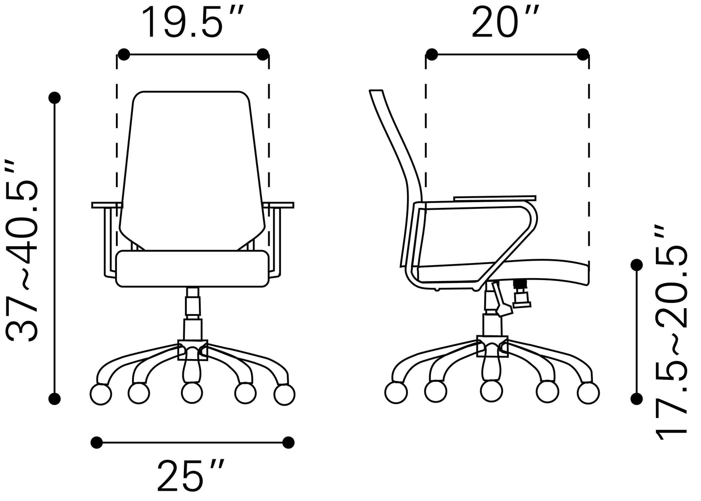 Enterprise Low Back Office Chair Espresso