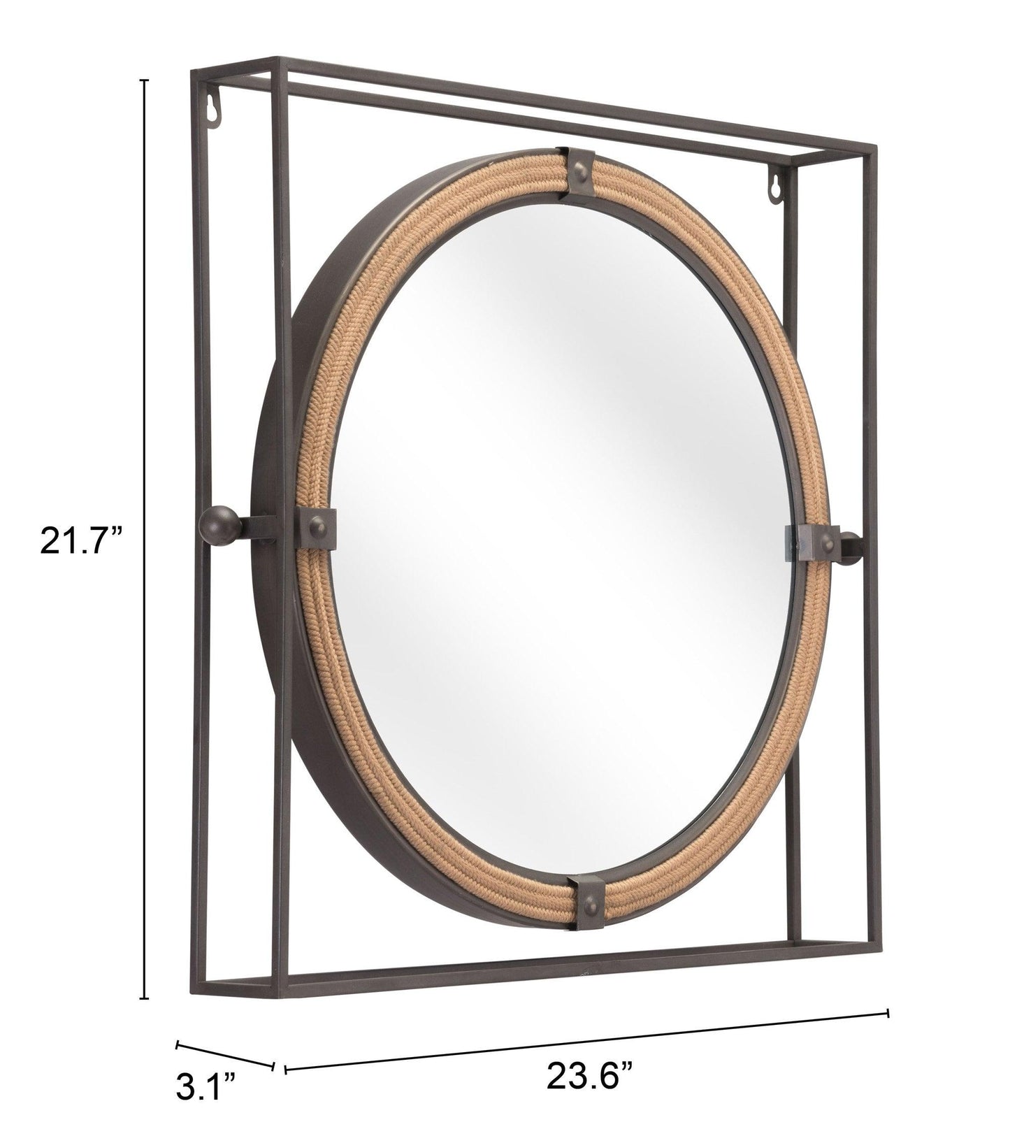 Capell Mirror Antique Gray