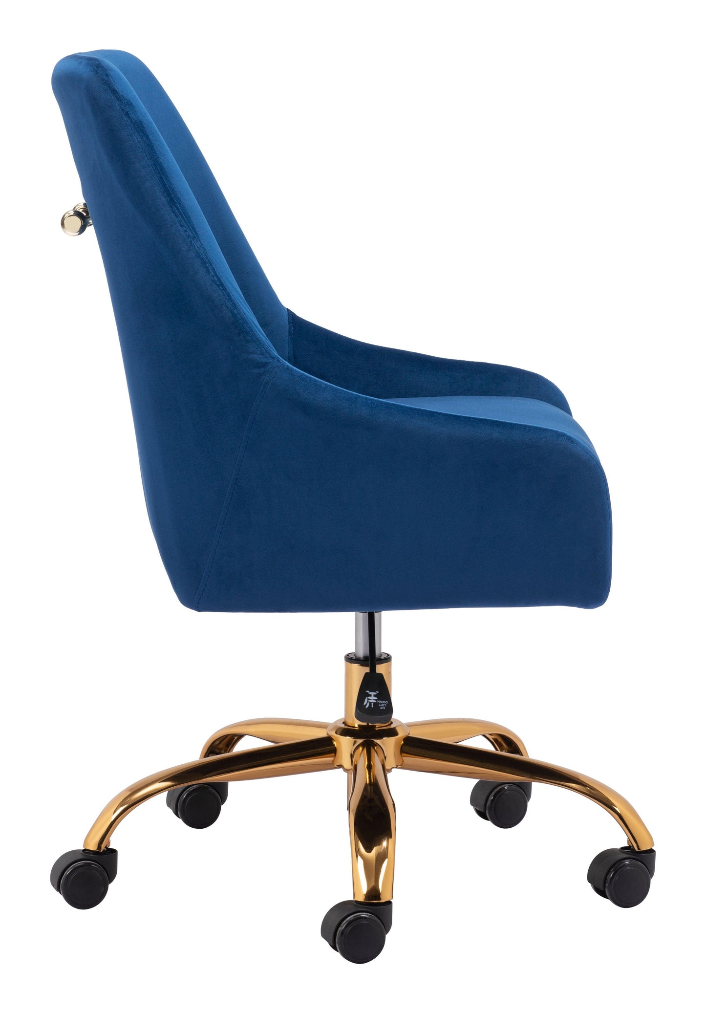 Madelaine Office Chair Navy Blue & Gold