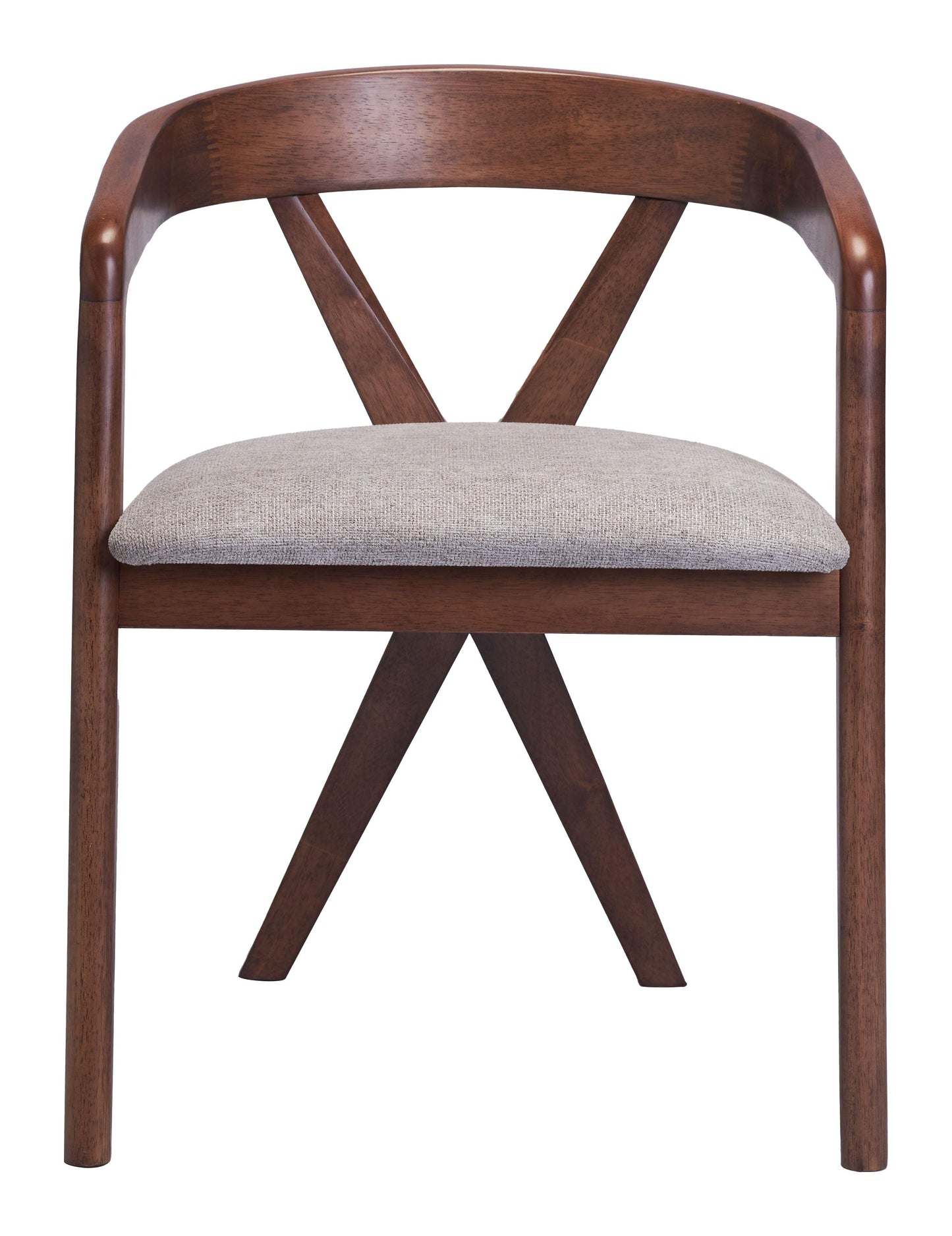 Cairo Dining Chair Dove Gray & Walnut