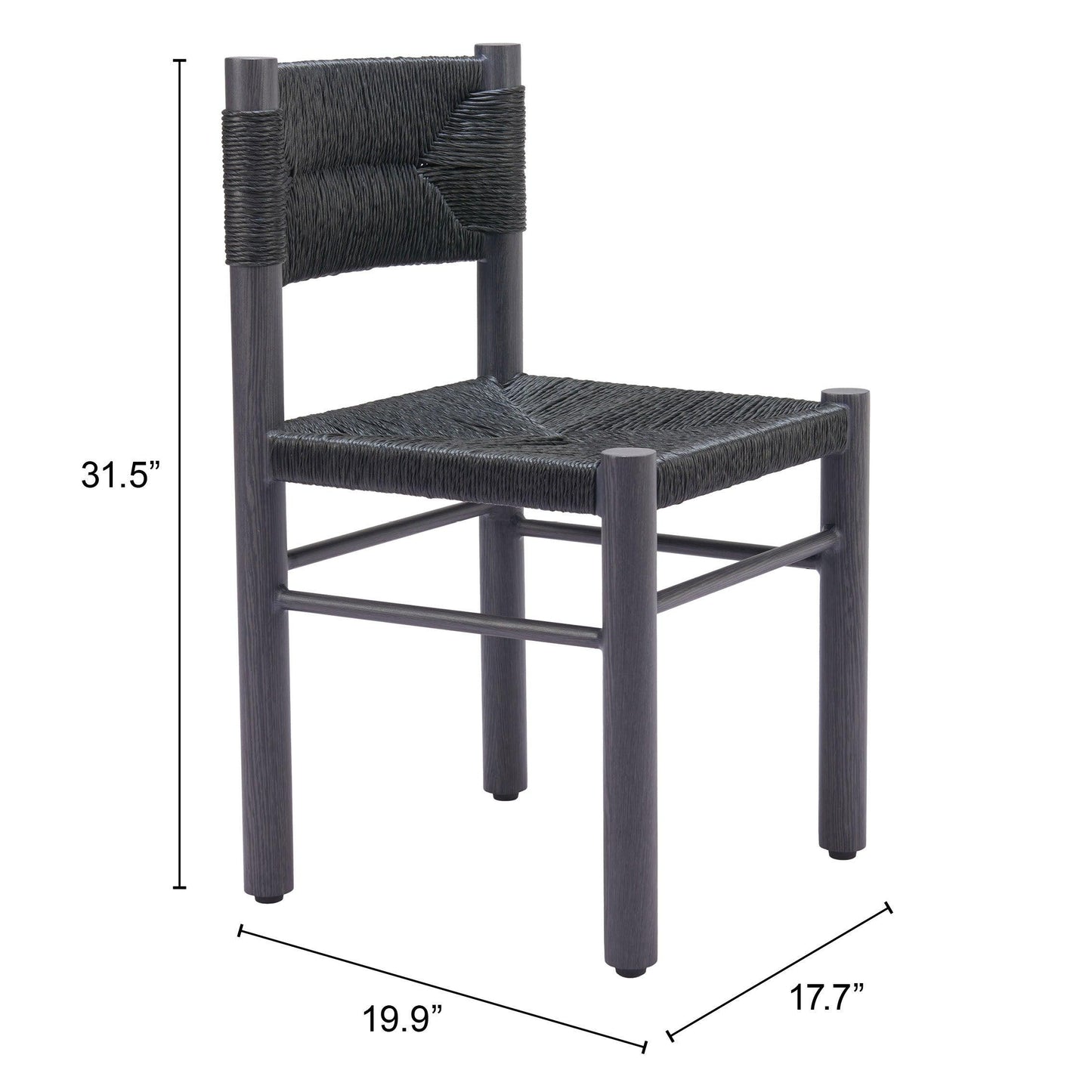 Iska Dining Chair (Set of 2) Black