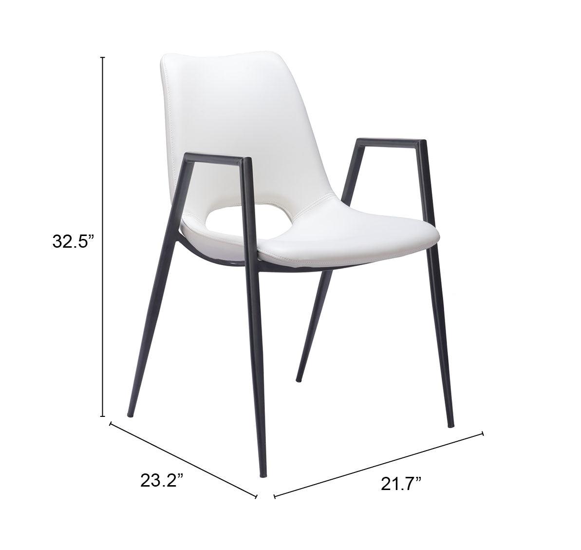 Desi Dining Chair (Set of 2) White