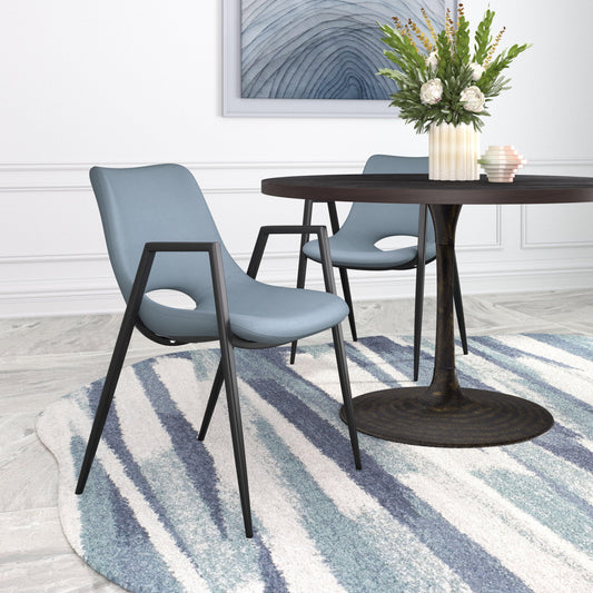 Desi Dining Chair (Set of 2) Azure Gray