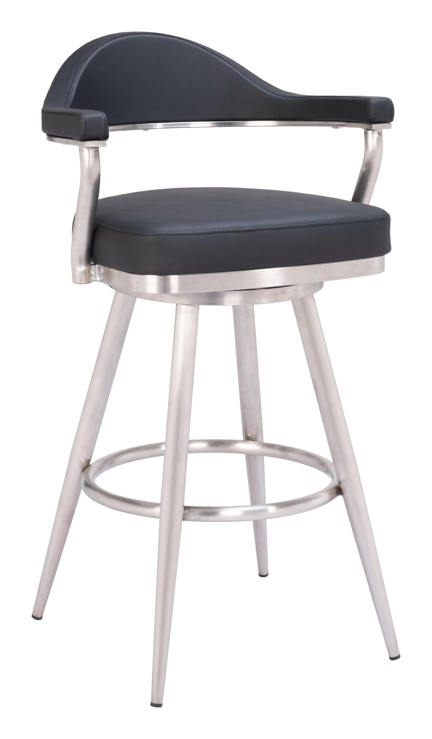 Vagur Swivel Barstool Black