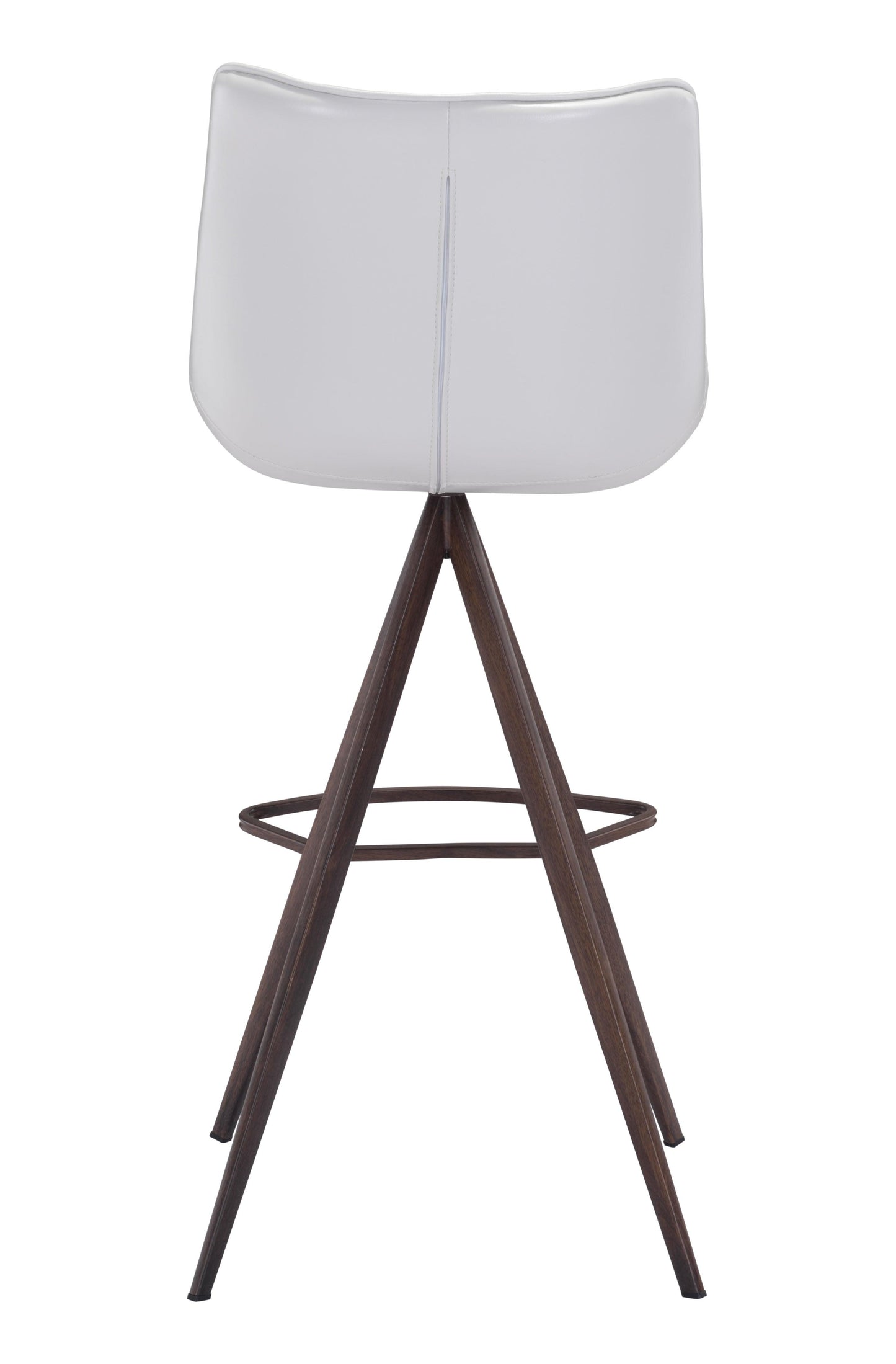 Aki Barstool (Set of 2) White & Walnut