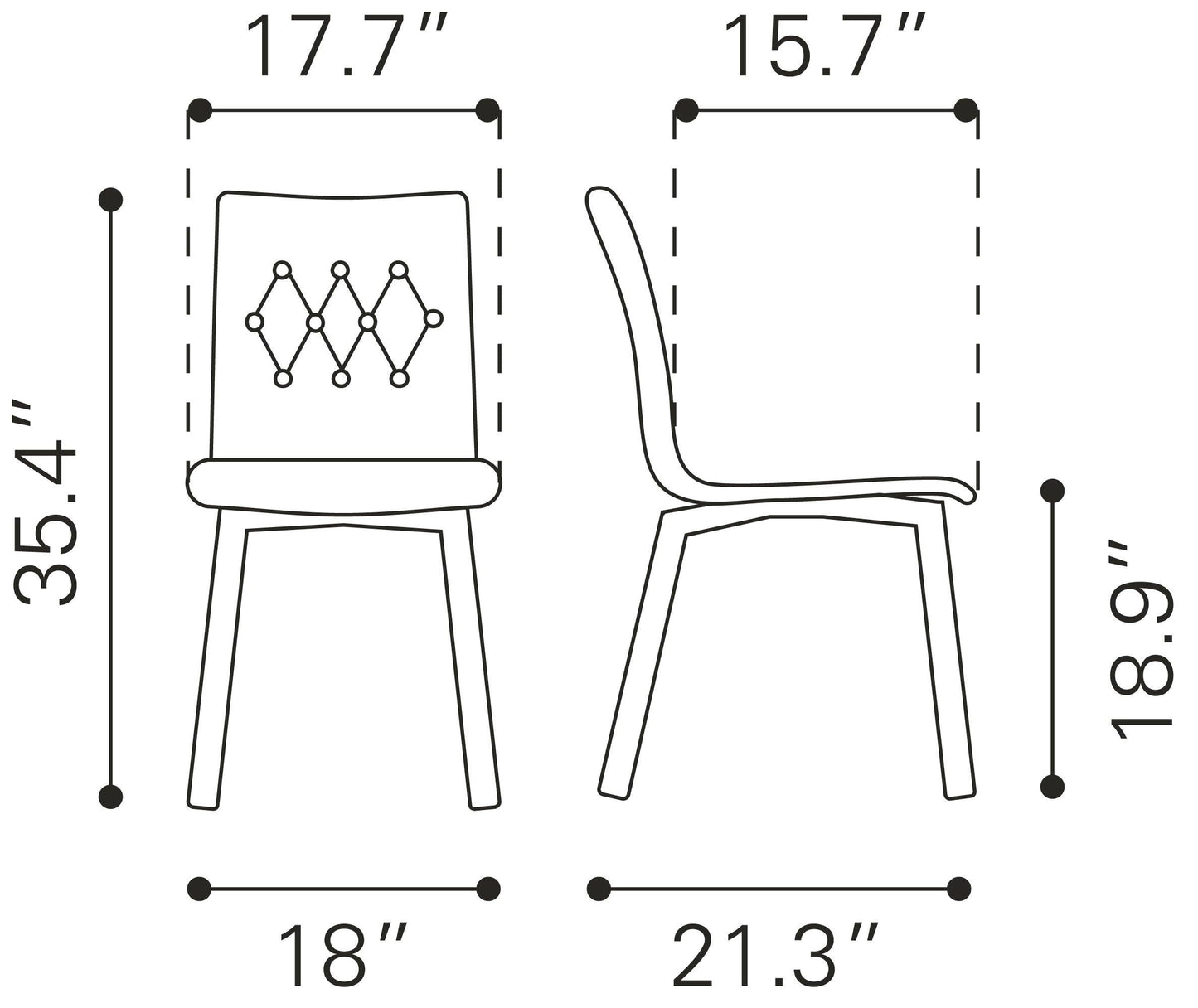 Orebro Dining Chair (Set of 2) Graphite