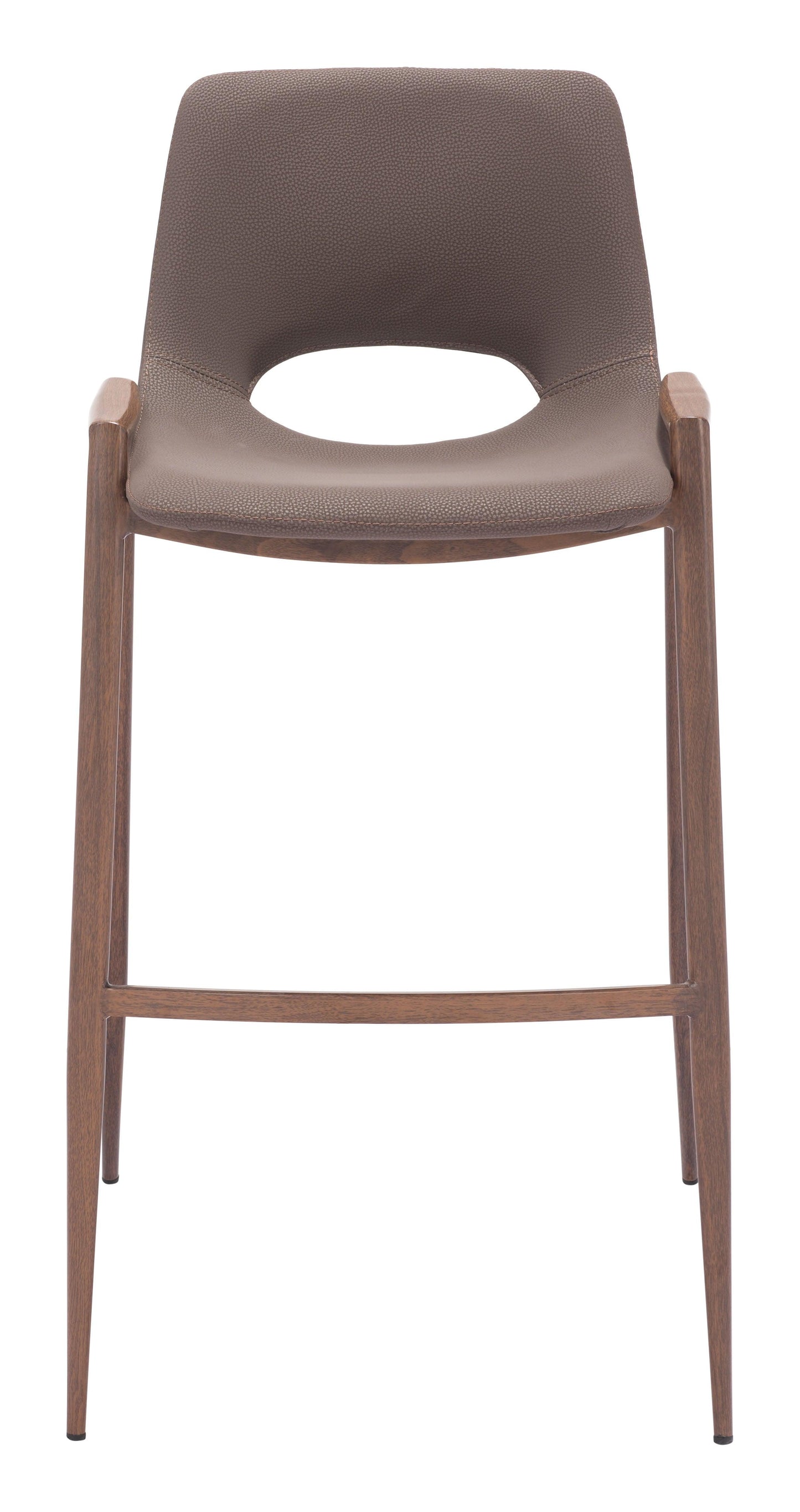 Desi Barstool (Set of 2) Brown & Walnut