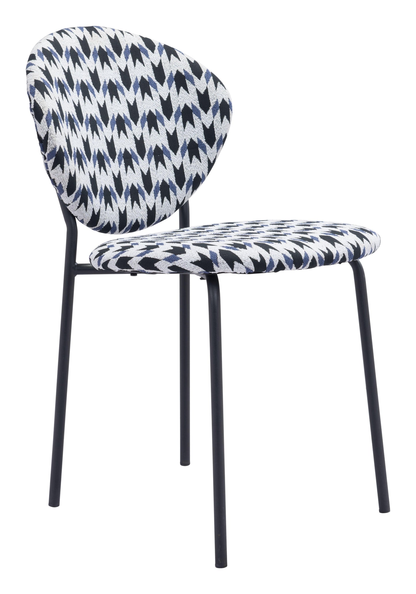 Clyde Dining Chair (Set of 2) Geometric Print & Black