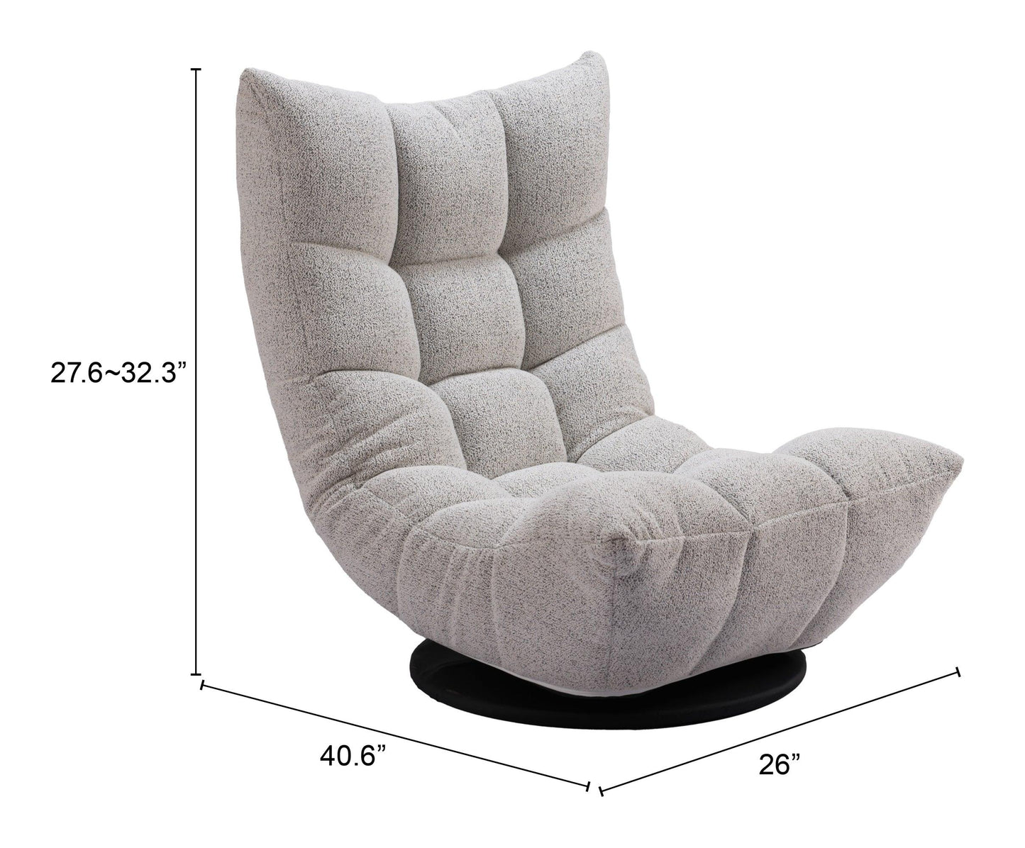 Down Go Swivel Chair Ash Gray