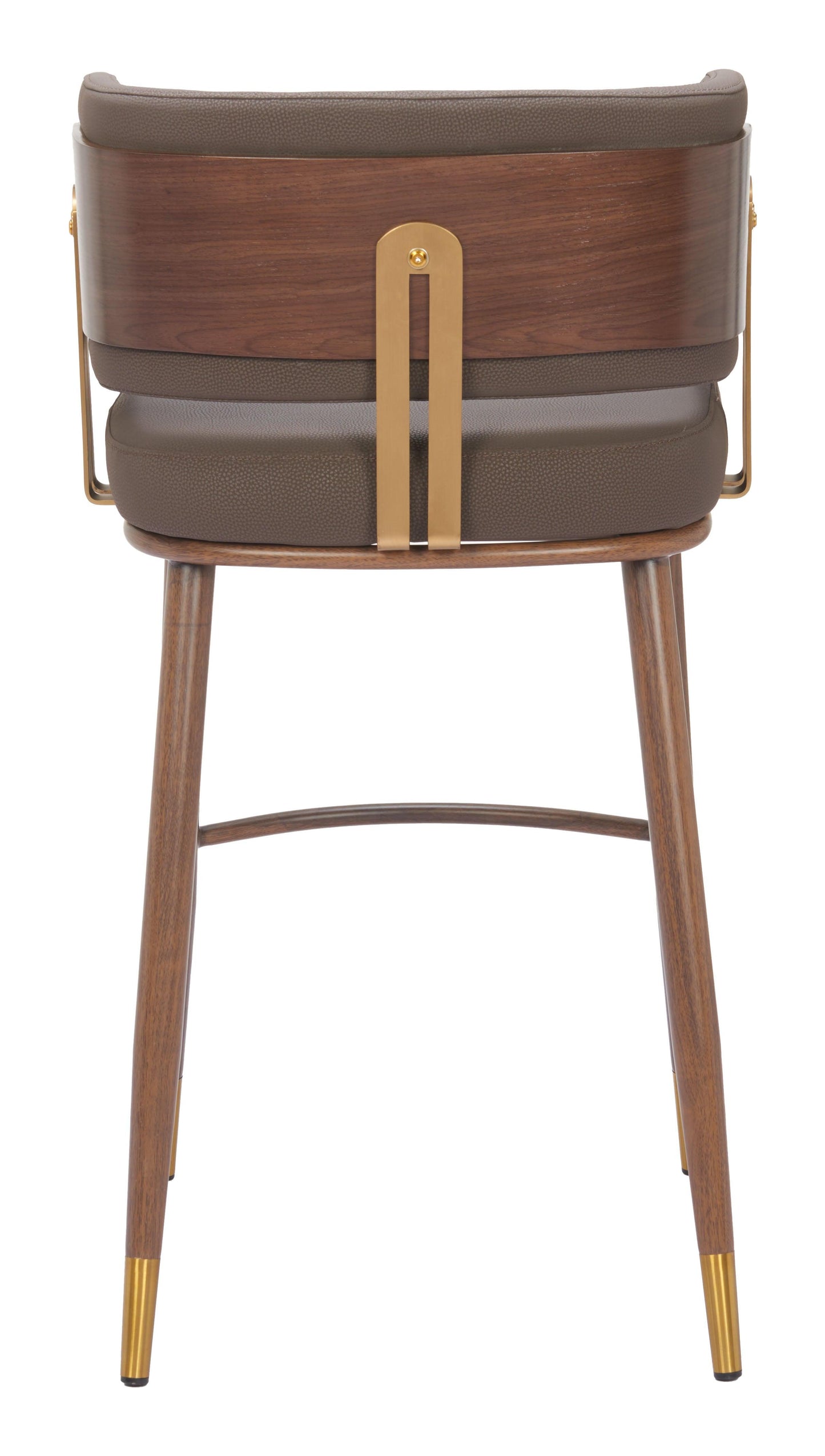 Brew Barstool (Set of 2) Brown & Walnut