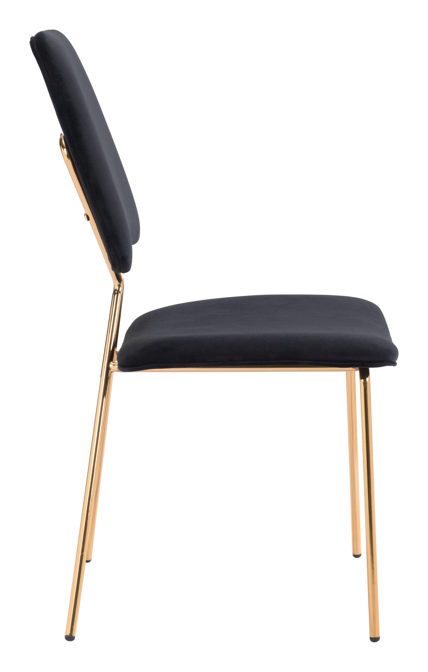 Chloe Dining Chair (Set of 2) Black & Gold