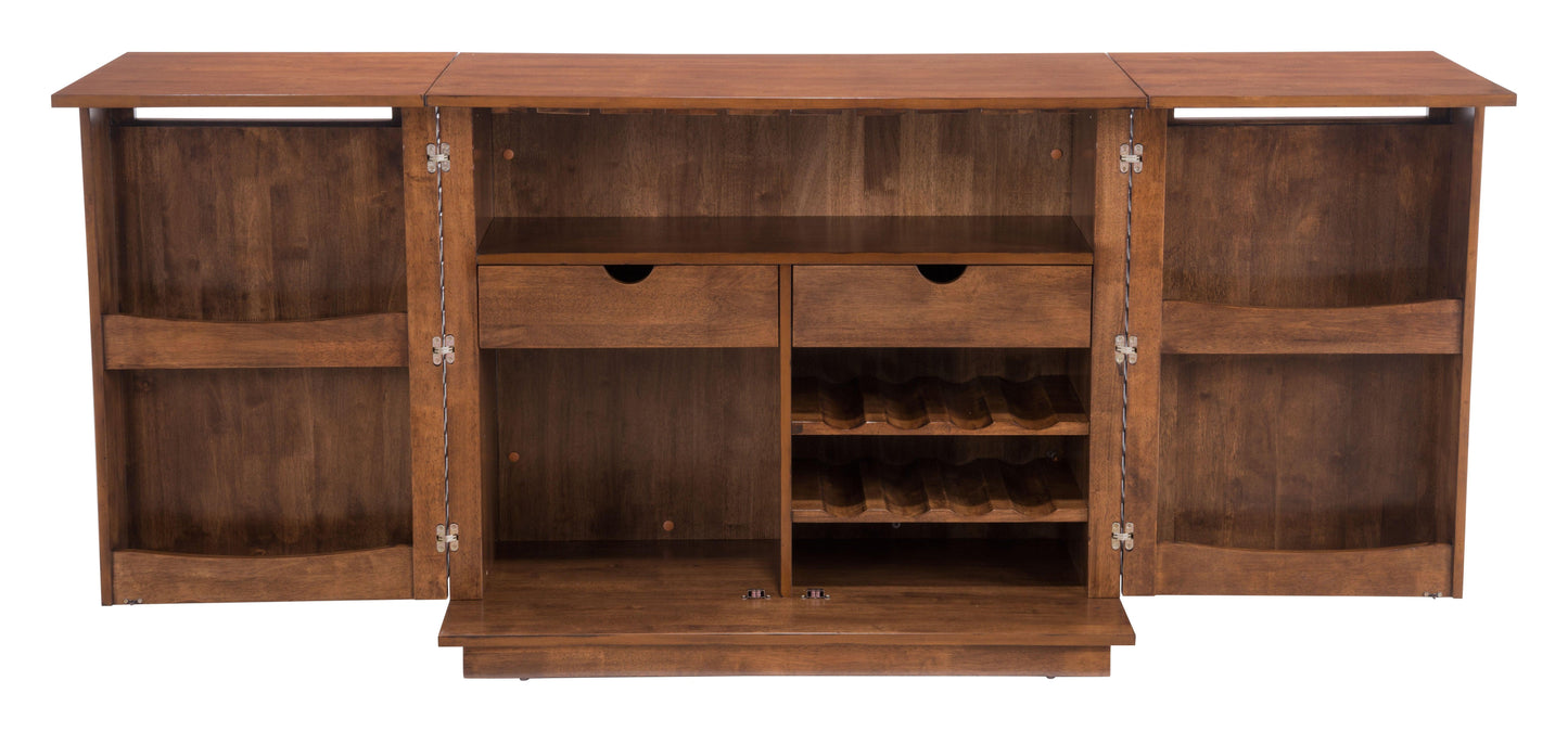 Linea Bar Cabinet Walnut