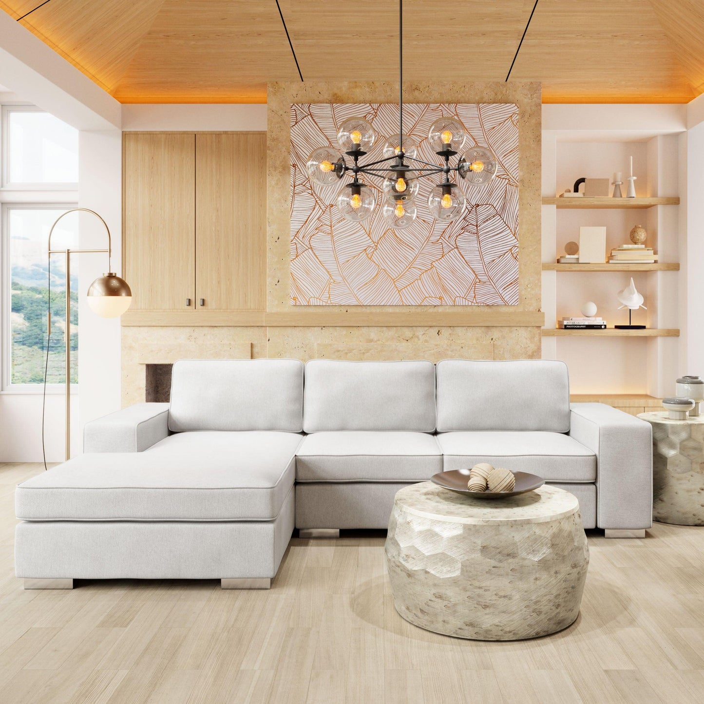 Brickell Sectional White