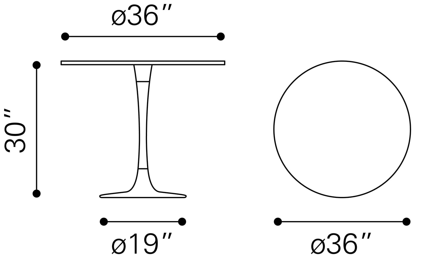 Fullerton Dining Table White & Gold