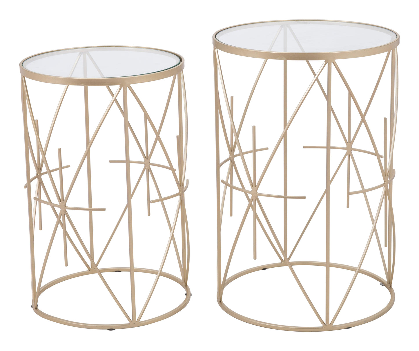 Hadrian Side Table Set (2-Piece) Gold