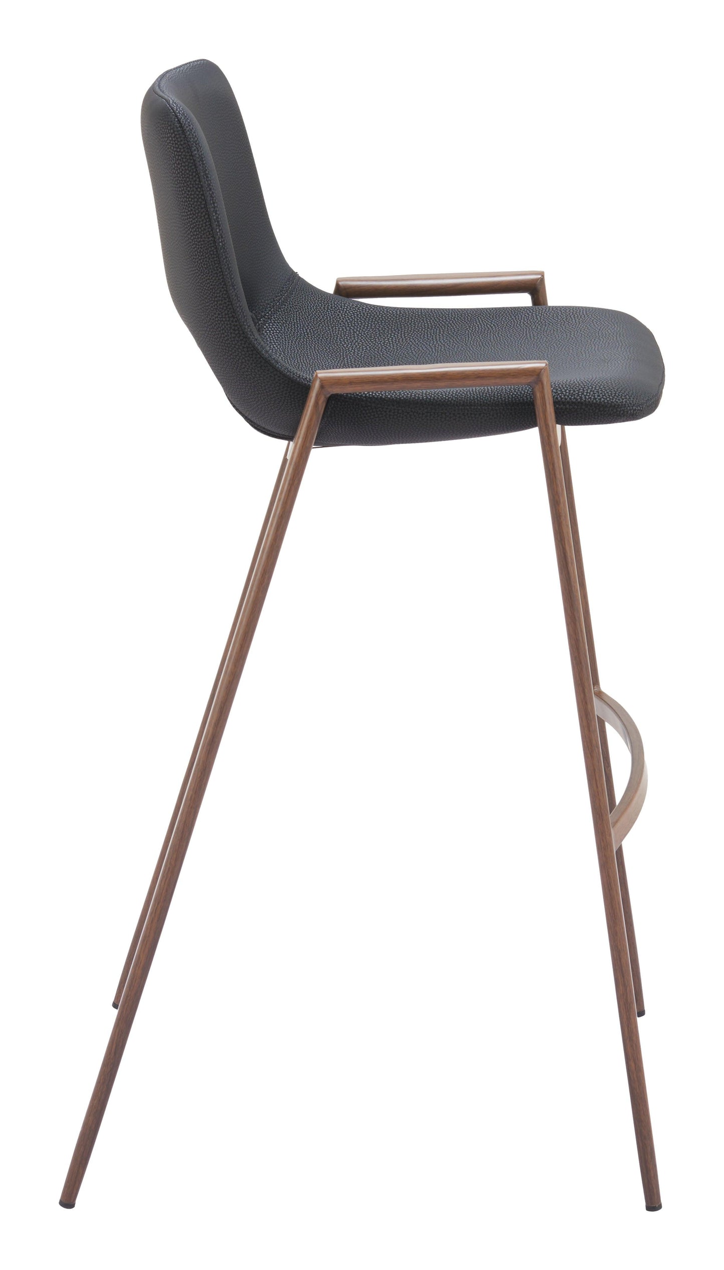 Desi Barstool (Set of 2) Black & Walnut